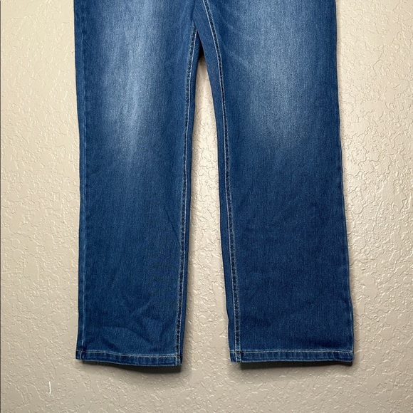 Halara Flex™ High Waisted Pockets Straight Leg Washed Casual Jeans Blue Spruce - Picture 8 of 12